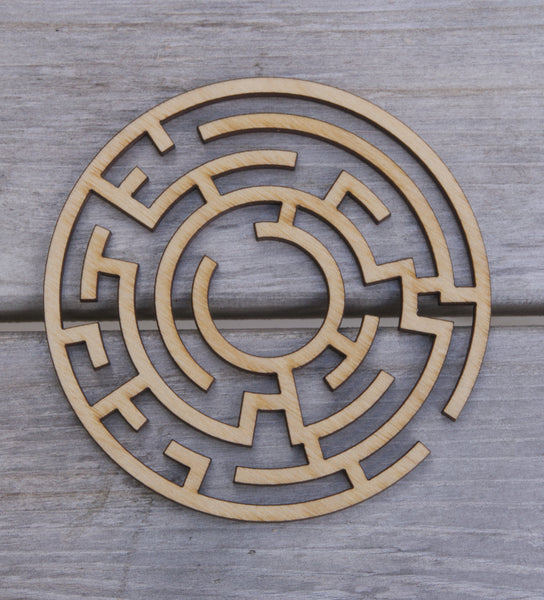 Maze Wooden Coaster - Set of 4