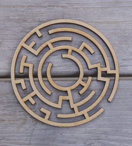 Maze Wooden Coaster - Set of 4