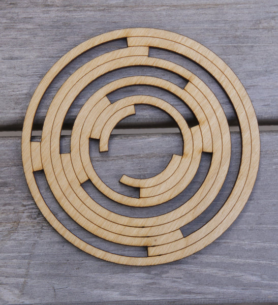 Reticule Wooden Coaster - Set of 4