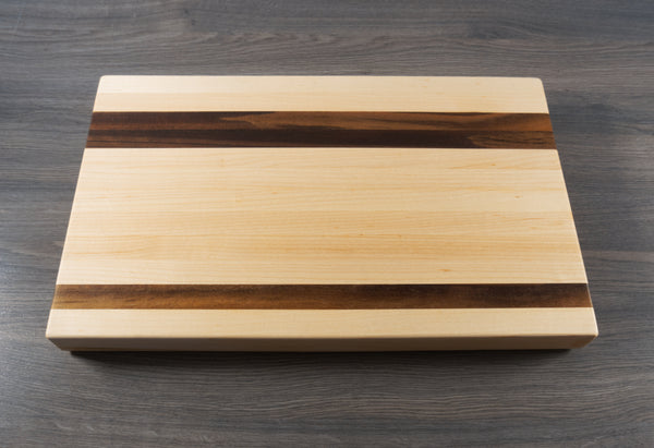 Maple Cutting Board with Walnut Accents